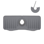 Tapis de drainage anti-éclaboussures en silicone pour robinet de cuisine et salle de bain, blanc, gris, noir, blanc+bord étanche, gris+bord étanche, noir+bord étanche