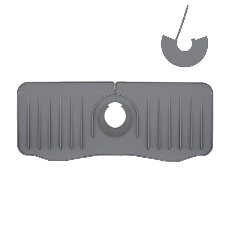 Tapis de drainage anti-éclaboussures en silicone pour robinet de cuisine et salle de bain, blanc, gris, noir, blanc+bord étanche, gris+bord étanche, noir+bord étanche
