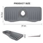 Tapis de drainage anti-éclaboussures en silicone pour robinet de cuisine et salle de bain, blanc, gris, noir, blanc+bord étanche, gris+bord étanche, noir+bord étanche