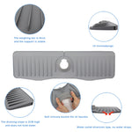 Tapis de drainage anti-éclaboussures en silicone pour robinet de cuisine et salle de bain, blanc, gris, noir, blanc+bord étanche, gris+bord étanche, noir+bord étanche
