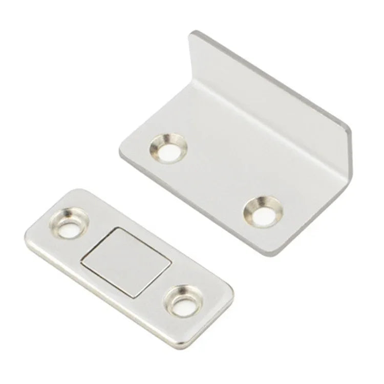 Ventouse invisible d'angle à 90 degrés sans perçage pour porte, section fine, porte coulissante d'armoire, ventouse magnétique, argent, noir