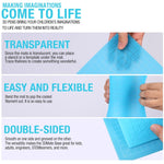Tapis de modèle de peinture DIY en silicone pour stylo d'impression 3D, bleu, vert, transparent, grand bleu, grand vert, grand transparent