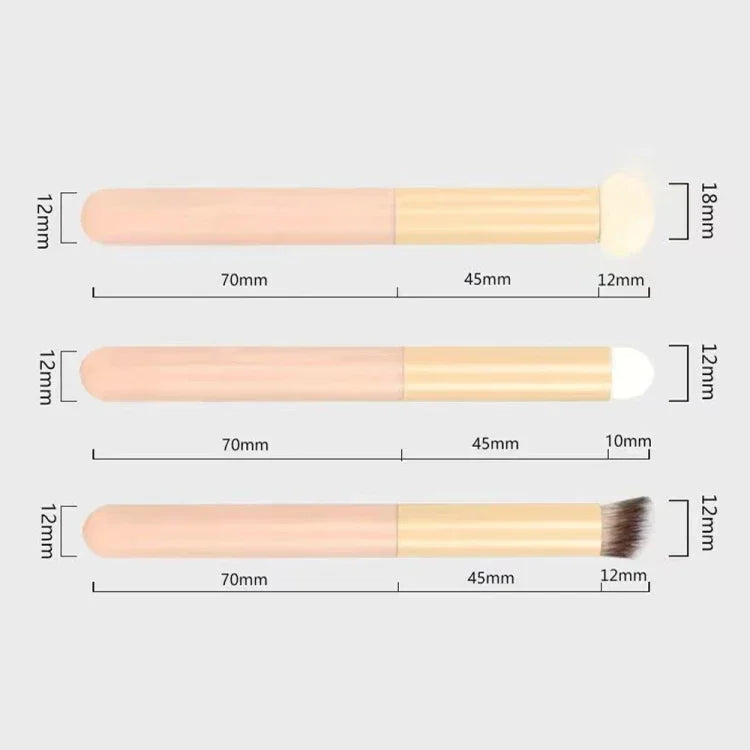 Brosse correctrice portable double usage (humide et sèche) Outil de beauté multifonctionnel, lot de 3 pièces, style champignon, style diagonal