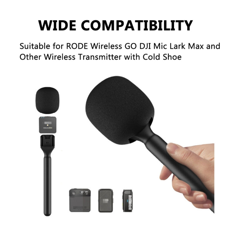 Poignée d'interview microphone pour DJI Mic / Moma / Rode Wireless Go / Relacart, poignée d'interview