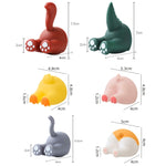 Crochet sans perforation en forme d'animal de dessin animé, support de prise sans trace, mignon support de brosse à dents pour salle de bain, queue de dinosaure, queue de chat, queue de treillis, queue de Corgi, queue de canard