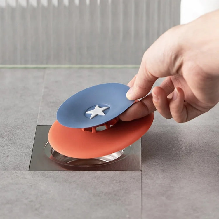 Bouchon Désodorisant à Poussoir pour Évier de Cuisine, Bleu, Rose, Bleu Rouge