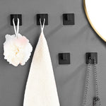 Crochets solides épaissis pour toilettes, crochets à vêtements en aluminium sans perforation, cintre mural pour vêtements et chapeaux, 9524