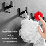 Crochets solides épaissis pour toilettes, crochets à vêtements en aluminium sans perforation, cintre mural pour vêtements et chapeaux, 9524