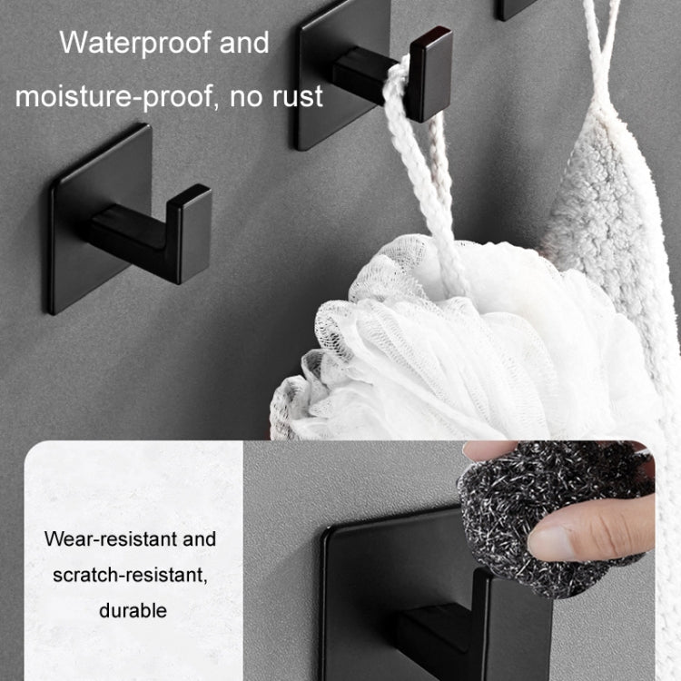 Crochets solides épaissis pour toilettes, crochets à vêtements en aluminium sans perforation, cintre mural pour vêtements et chapeaux, 9524