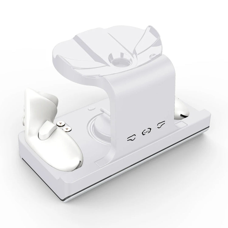 Pour la base de chargement du casque Meta Quest 3 avec lumières Dazzle, support de chargement pour manette VR, blanc, noir