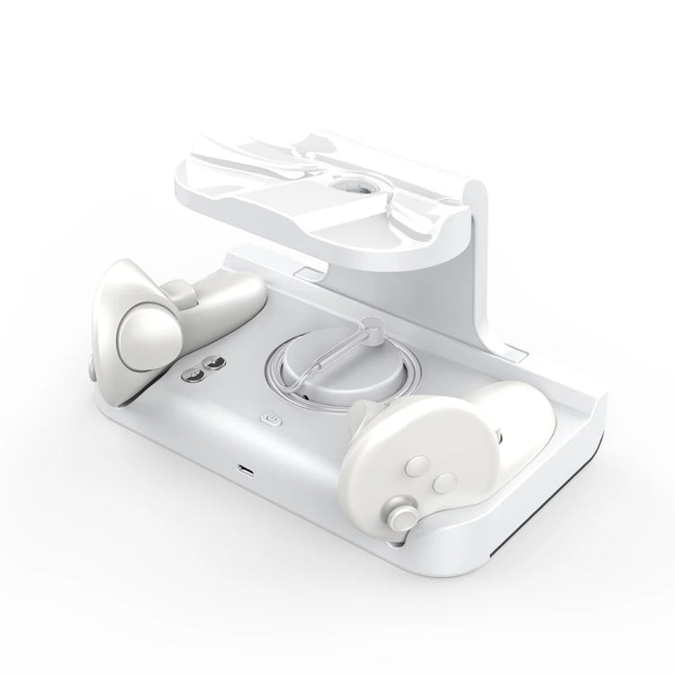 Pour la base de chargement du casque Meta Quest 3 avec lumières Dazzle, support de chargement pour manette VR, blanc, noir