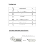 Pour la base de chargement du casque Meta Quest 3 avec lumières Dazzle, support de chargement pour manette VR, blanc, noir