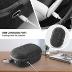 JYS-MQ018 Sac de rangement pour lunettes VR Apple Vision Pro / Meta Quest 3, anti-chute et anti-rayures, sac portable, noir, gris