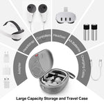 JYS-MQ018 Sac de rangement pour lunettes VR Apple Vision Pro / Meta Quest 3, anti-chute et anti-rayures, sac portable, noir, gris