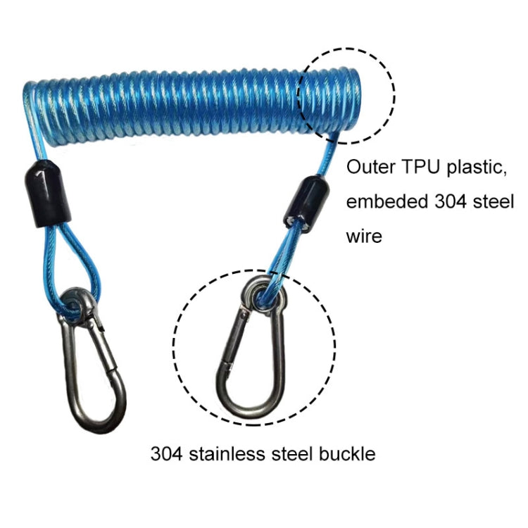 Sangle anti-perte pour caméra de plongée en acier inoxydable 304, corde antivol pour moto, livraison couleur aléatoire
