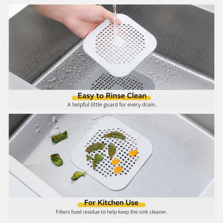 Tapis de vidange de sol avec ventouse Cuisine Salle de bain Anti-colmatage Crépine de cheveux Bouchons de vidange de sol d'égout