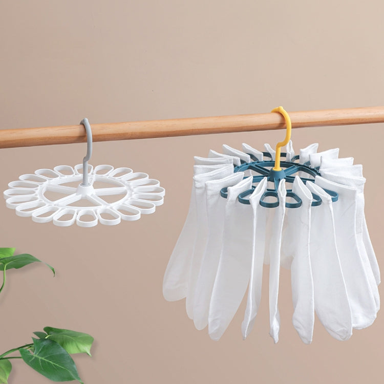 Cintre à chaussettes rotatif à 360 degrés avec 20 pinces Séchoir à linge rond