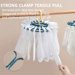 Cintre à chaussettes rotatif à 360 degrés avec 20 pinces Séchoir à linge rond