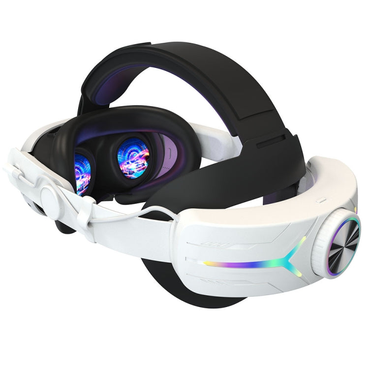 Casque pliable réglable avec éclairage RGB rechargeable USB pour Meta Quest 3, pour Meta Quest 3 (Elite), pour Meta Quest 3 (Blanc), pour Meta Quest 3 (Noir)