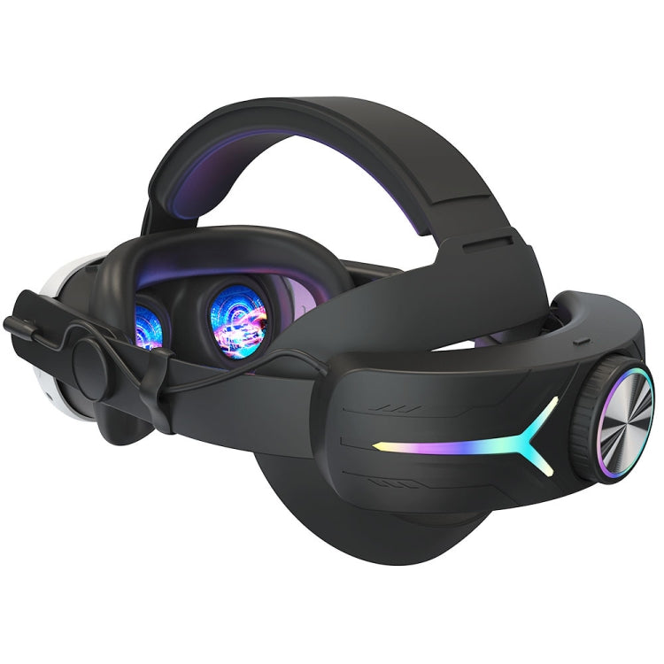 Casque pliable réglable avec éclairage RGB rechargeable USB pour Meta Quest 3, pour Meta Quest 3 (Elite), pour Meta Quest 3 (Blanc), pour Meta Quest 3 (Noir)