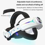 Casque pliable réglable avec éclairage RGB rechargeable USB pour Meta Quest 3, pour Meta Quest 3 (Elite), pour Meta Quest 3 (Blanc), pour Meta Quest 3 (Noir)