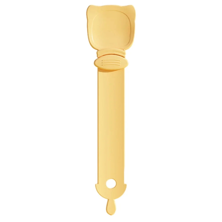 Distributeur de friandises pour chats, presse-sachet, cuillère d'alimentation pour animaux, Orange, Vert, Beige