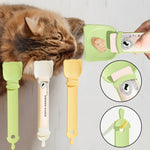 Distributeur de friandises pour chats, presse-sachet, cuillère d'alimentation pour animaux, Orange, Vert, Beige