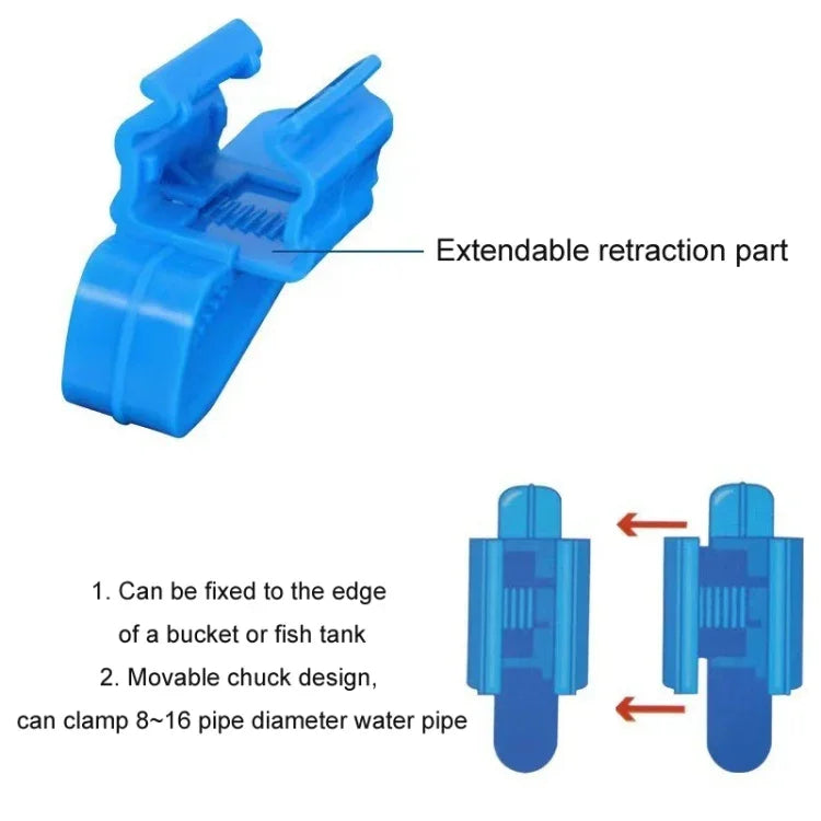 5 clips multifonctions pour fixation de tuyaux d'eau d'aquarium
