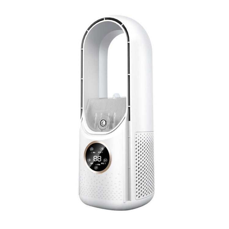 Ventilateur électrique de bureau sans pales avec humidification, six vitesses réglables, fonction minuterie et lumière LED