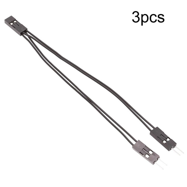 3pcs Terminal DuPont Câble de connexion DuPont 2,54 2 broches 1 vers 2 fils Une femelle vers deux mâles, 10cm