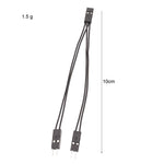 3pcs Terminal DuPont Câble de connexion DuPont 2,54 2 broches 1 vers 2 fils Une femelle vers deux mâles, 10cm