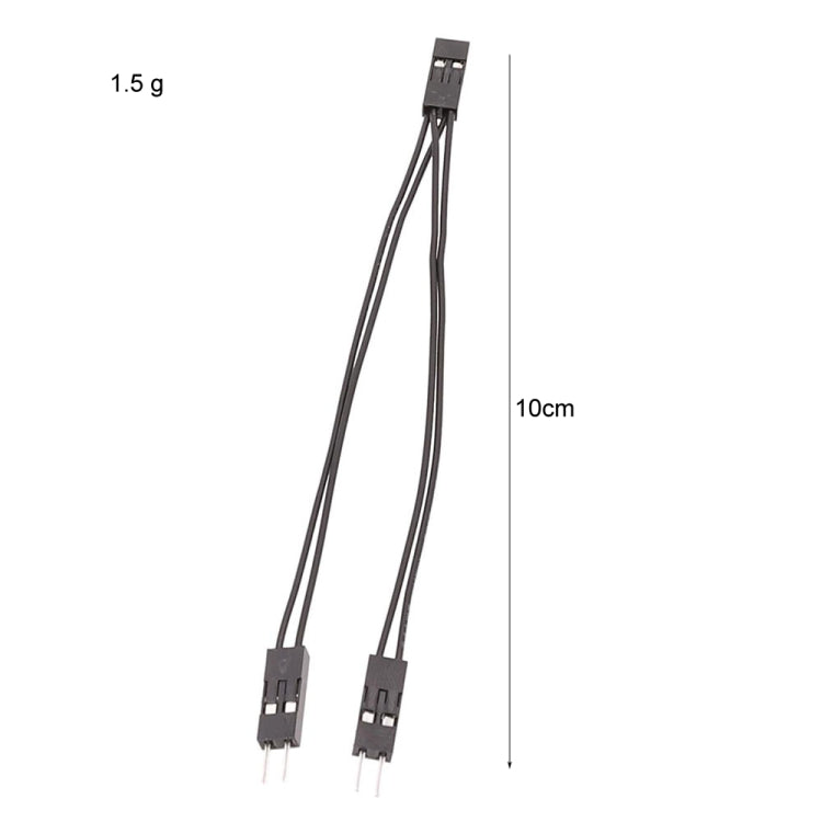 3pcs Terminal DuPont Câble de connexion DuPont 2,54 2 broches 1 vers 2 fils Une femelle vers deux mâles, 10cm