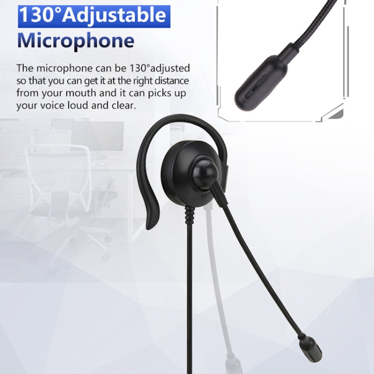 Casque filaire avec crochet d'oreille SOYTO SY227 pour opérateur, 3,5 mm, contrôle filaire USB séparé