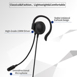 Casque filaire avec crochet d'oreille SOYTO SY227 pour opérateur, 3,5 mm, contrôle filaire USB séparé