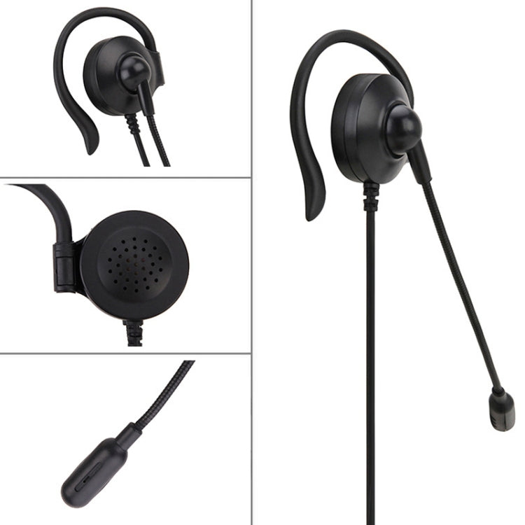 Casque filaire avec crochet d'oreille SOYTO SY227 pour opérateur, 3,5 mm, contrôle filaire USB séparé