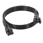 Pour Corsair Câble plat 18AWG Module d'alimentation Câble module carte graphique 8 broches vers 8 broches 6+2, 50cm Pour Corsair, 60cm Pour Corsair