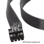Pour Corsair Câble plat 18AWG Module d'alimentation Câble module carte graphique 8 broches vers 8 broches 6+2, 50cm Pour Corsair, 60cm Pour Corsair