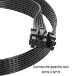 Pour Corsair Câble plat 18AWG Module d'alimentation Câble module carte graphique 8 broches vers 8 broches 6+2, 50cm Pour Corsair, 60cm Pour Corsair