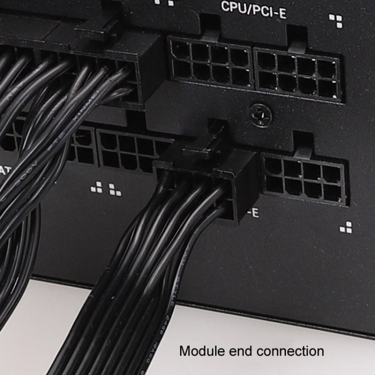 Pour Corsair Câble plat 18AWG Module d'alimentation Câble module carte graphique 8 broches vers 8 broches 6+2, 50cm Pour Corsair, 60cm Pour Corsair