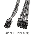 Câble adaptateur CPU 8 broches vers 8+4 broches Alimentation Carte mère Câble d'alimentation processeur, 20cm, 30cm