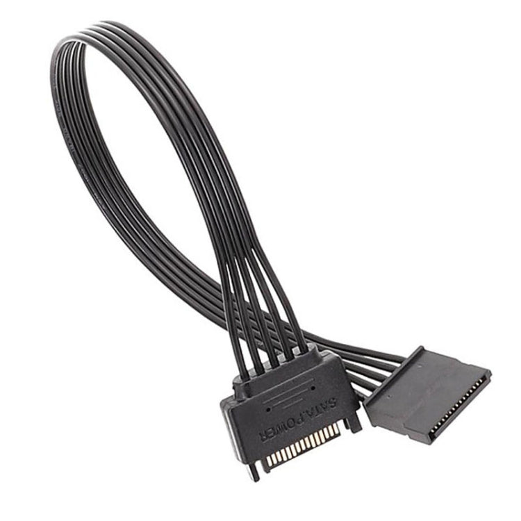 Câble d'extension alimentation SATA 15 broches mâle et femelle Câbles de connexion alimentation disque dur durable, 30cm 15 broches, 60cm 15 broches