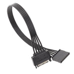 Câble d'extension alimentation SATA 15 broches mâle et femelle Câbles de connexion alimentation disque dur durable, 30cm 15 broches, 60cm 15 broches