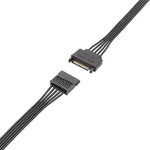 Câble d'extension alimentation SATA 15 broches mâle et femelle Câbles de connexion alimentation disque dur durable, 30cm 15 broches, 60cm 15 broches