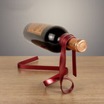 Support de bouteille de vin suspendu en ruban métallique Ornements décoratifs de bureau à domicile