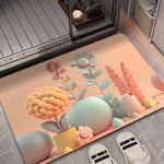 Tapis de sol absorbant en boue de diatomées avec peinture à l'huile 3D, antidérapant, 40 x 60 cm, 50 x 80 cm