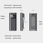 Enregistreur vocal intelligent Q25 avec écran HD, réduction de bruit, clip arrière, reporter vocal, 4 Go, 8 Go, 16 Go, 32 Go