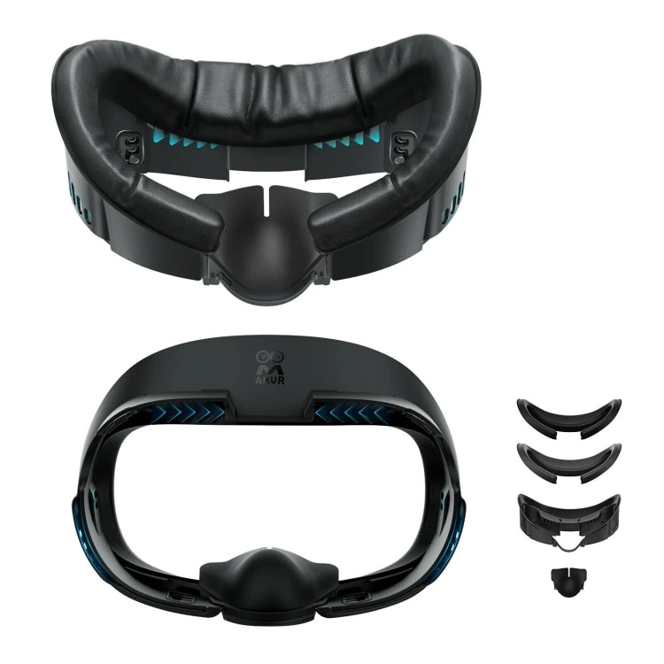 AMVR Q3FC1 Masque en cuir respirant en soie glacée pour Meta Quest3