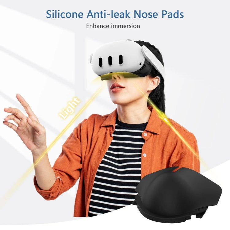 AMVR Q3FC1 Masque en cuir respirant en soie glacée pour Meta Quest3