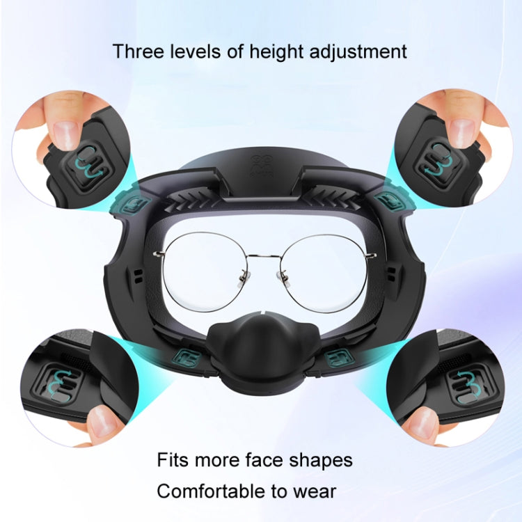 AMVR Q3FC1 Masque en cuir respirant en soie glacée pour Meta Quest3
