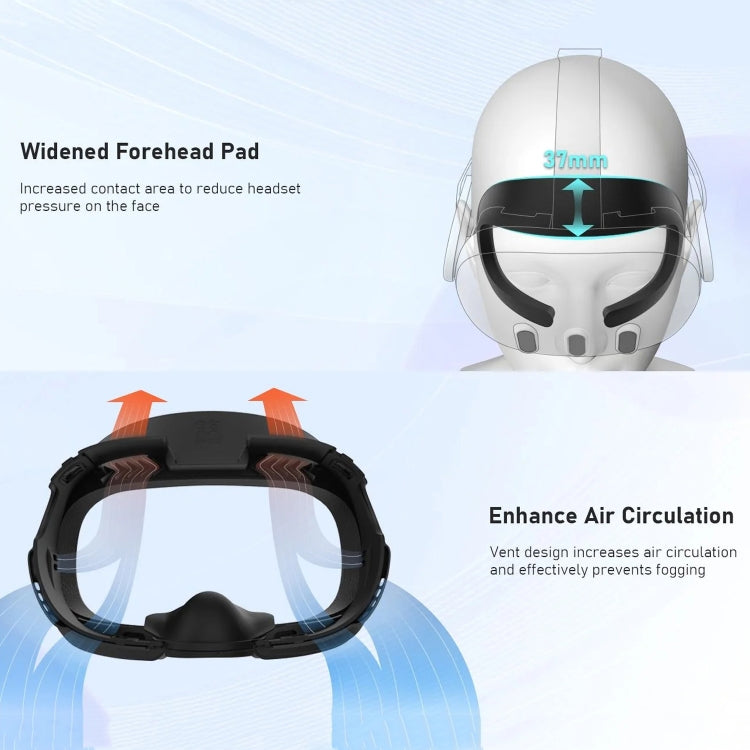 AMVR Q3FC1 Masque en cuir respirant en soie glacée pour Meta Quest3